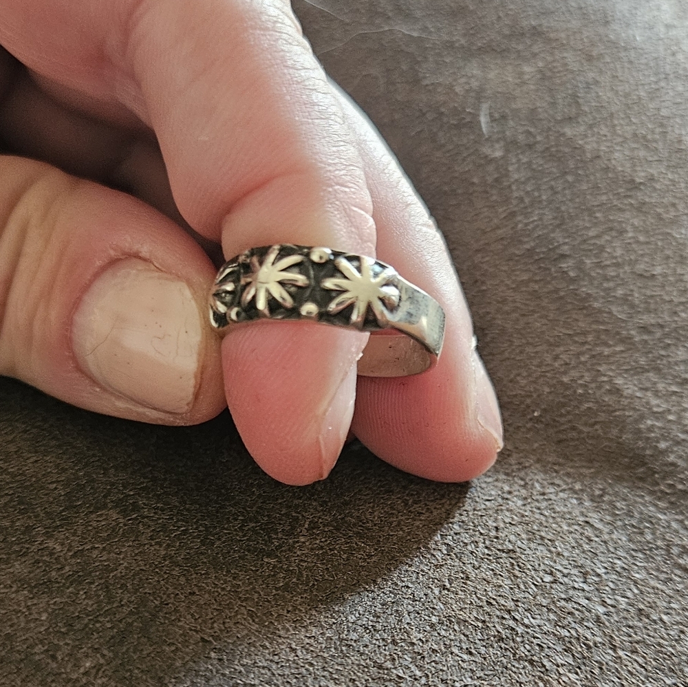 Boho Sol Starburst Stacker Ring - size 9